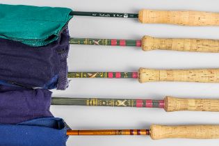 BRUCE AND WALKER; A COLLECTION OF FISHING RODS (5)