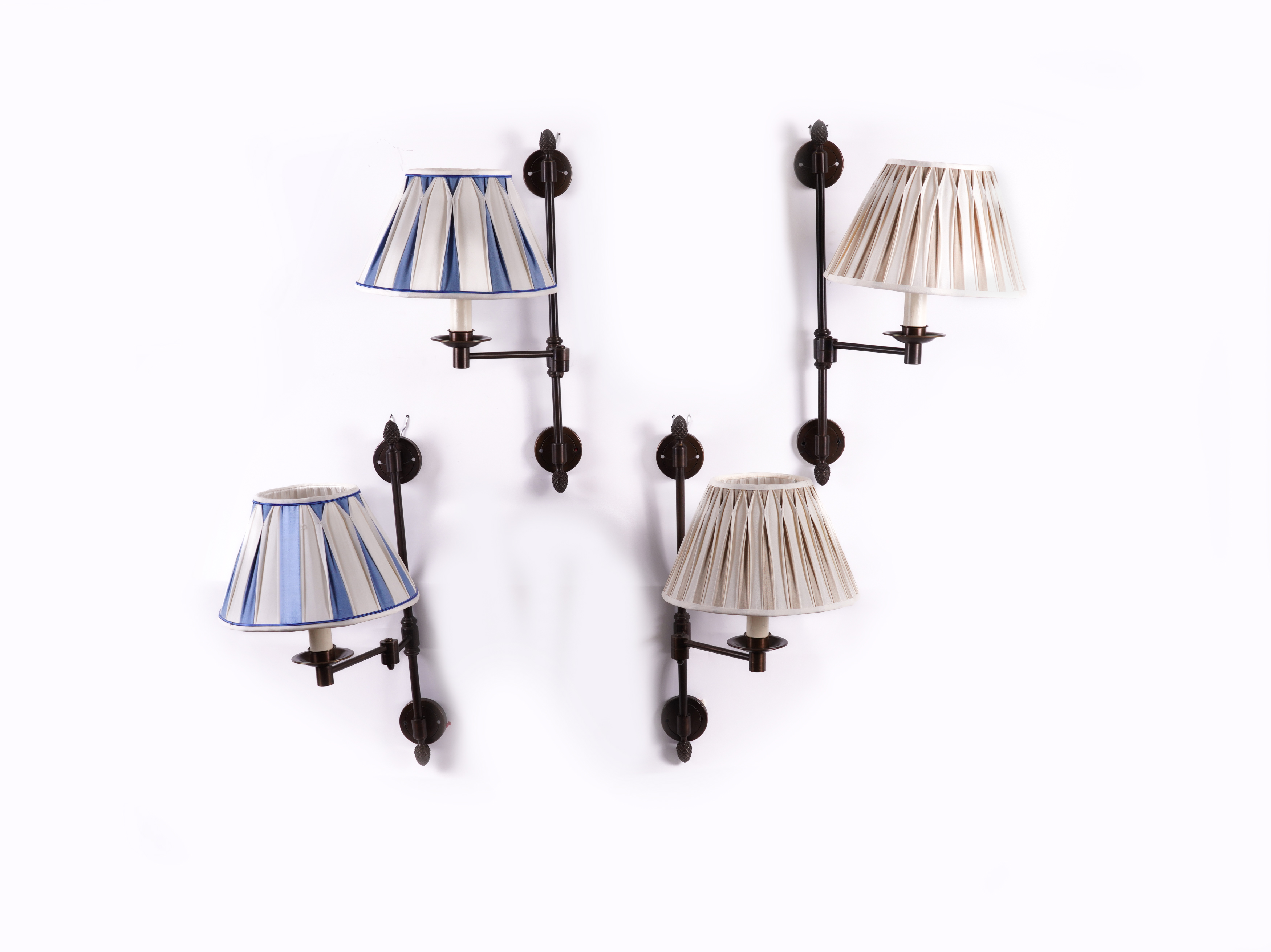 BESSELINK & JONES: TWO PAIRS OF ARTICULATED LIBRARY WALL LIGHTS (4)