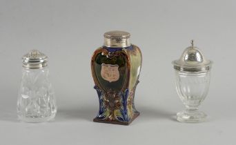 A GROUP OF SILVER MOUNTED WARES (3)