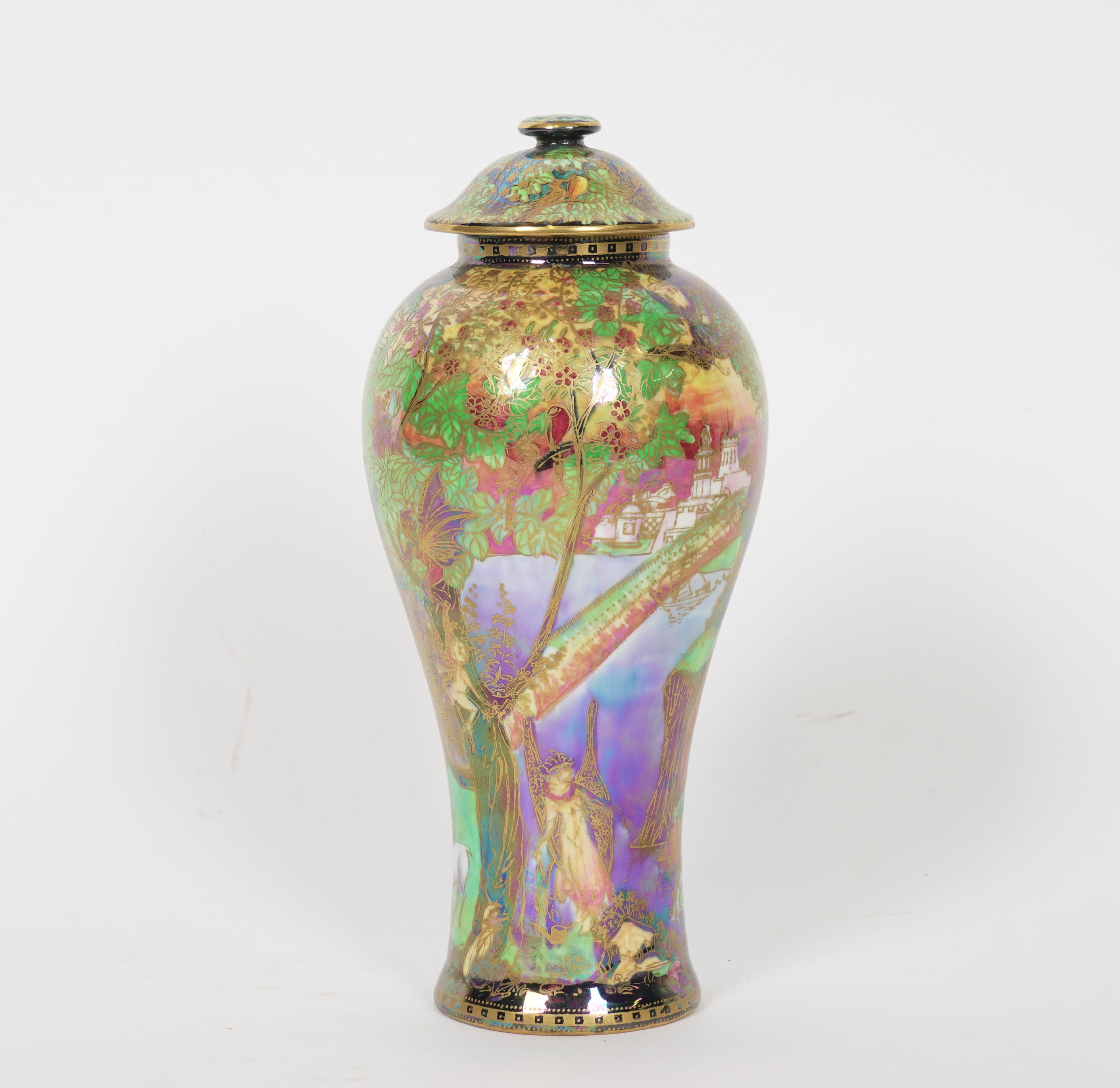 A WEDGWOOD FAIRYLAND LUSTRE VASE AND COVER (2) - Image 2 of 4
