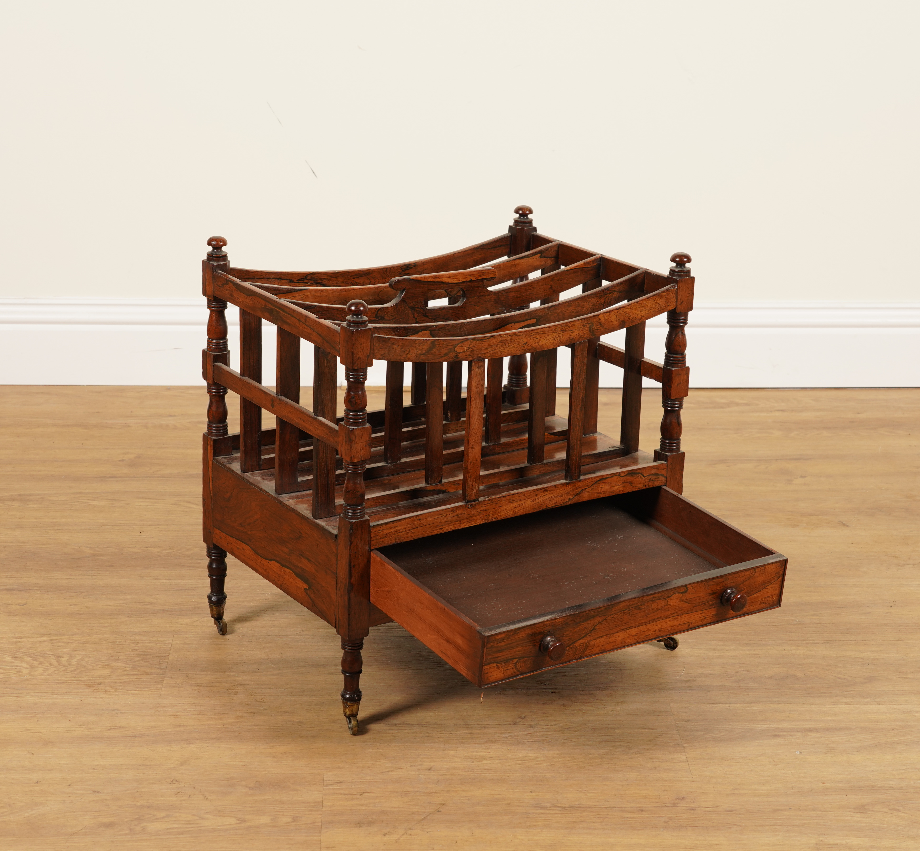 A REGENCY ROSEWOOD FOUR DIVISION CANTERBURY - Image 2 of 5