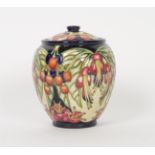 A MOORCROFT OVOID JAR AND COVER BY PHILIP GIBSON