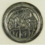 A POBJOY MINT FRAMED SILVER DONATELLO MADONNA ROUNDEL