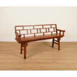 A CHINESE SOFTWOOD BENCH