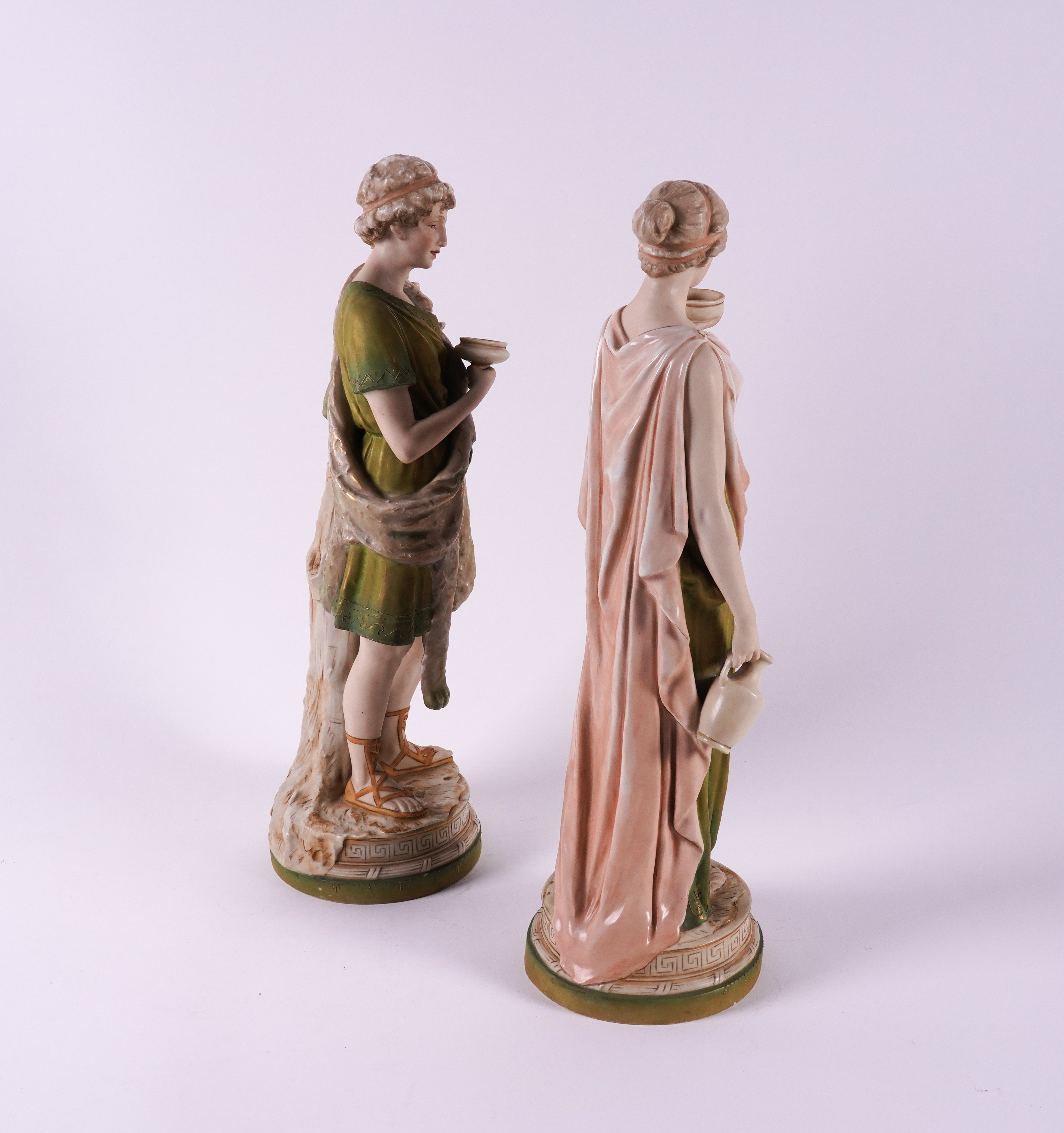 A PAIR OF ROYAL DUX CLASSICAL FIGURES (2) - Image 4 of 4