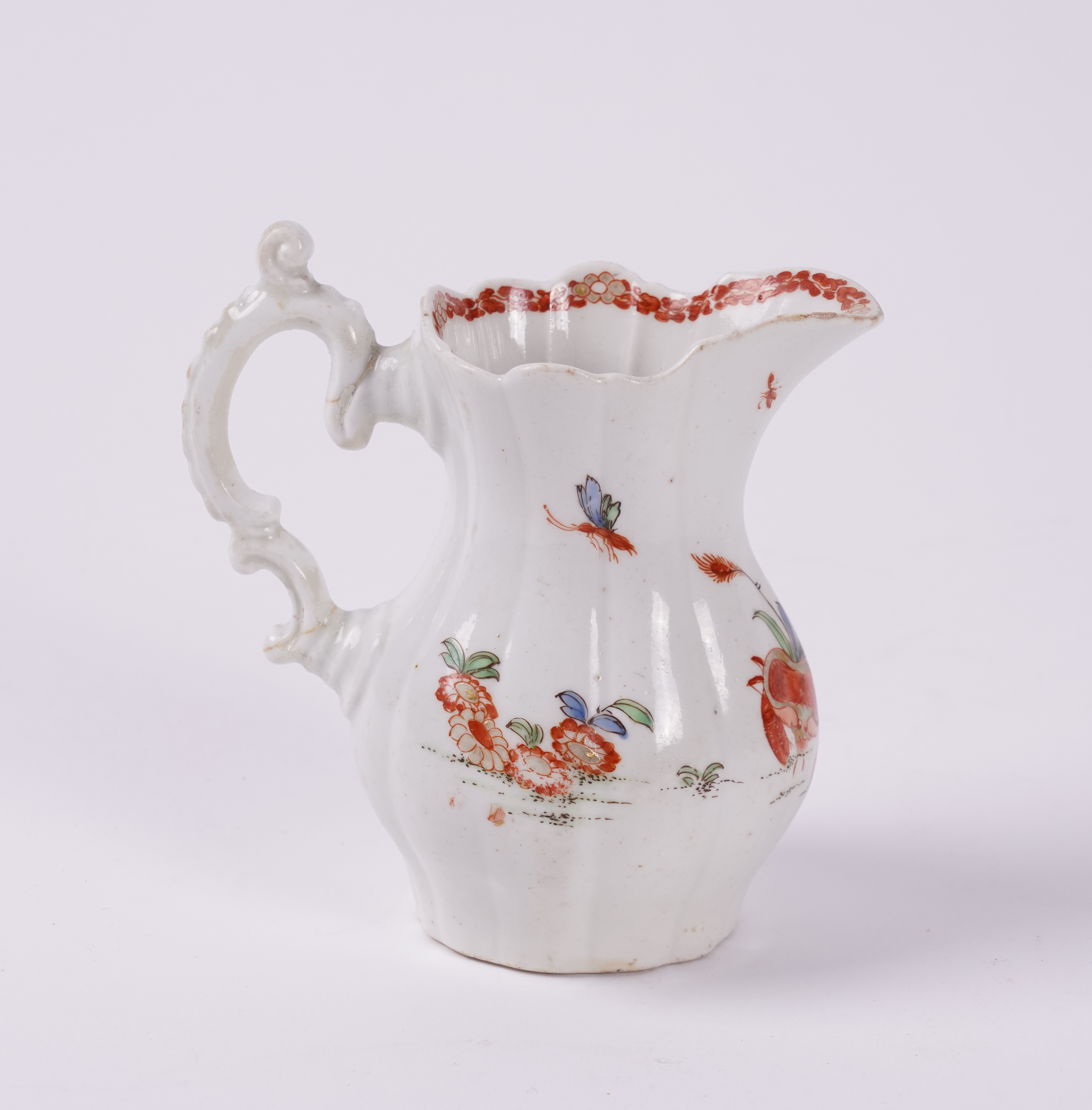 AN EARLY WORCESTER PORCELAIN CREAM JUG - Image 8 of 9