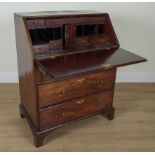 A GEORGE II MAHOGANY BUREAU