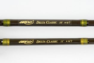 AIRFLO: A PAIR OF DELTA CLASSICS 10’ AND 11’ FLY RODS (2)