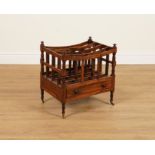 A REGENCY ROSEWOOD FOUR DIVISION CANTERBURY