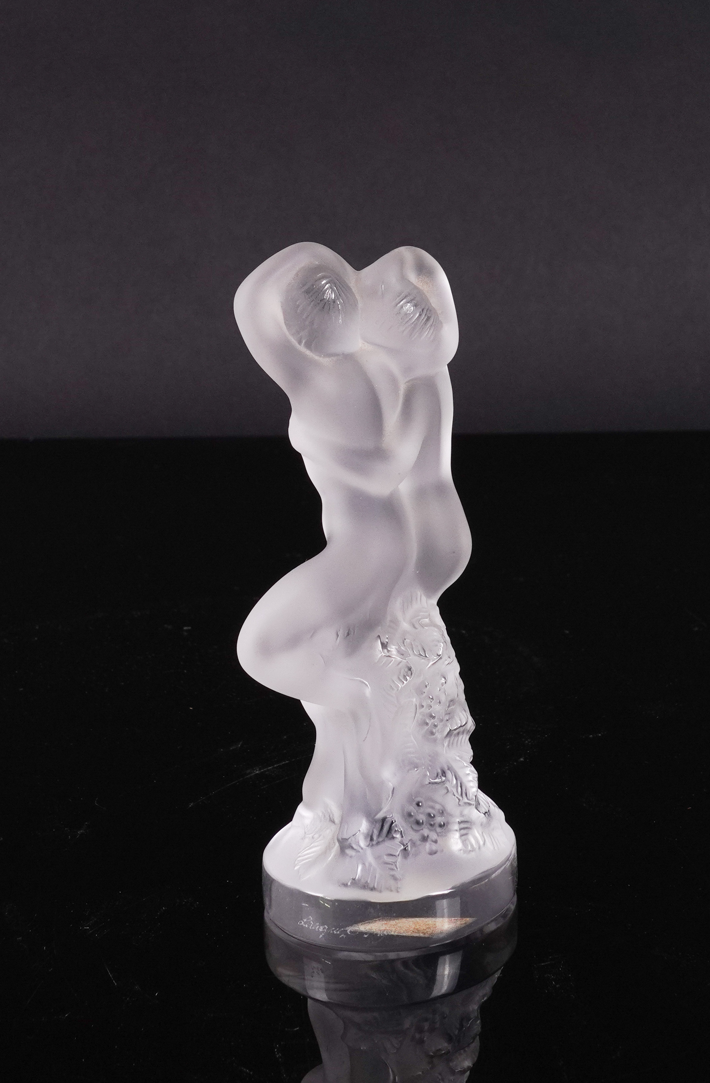 A LALIQUE `LE FAUNE' FROSTED GLASS SCULPTURE - Image 3 of 4