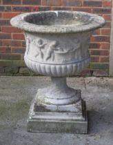 A RECONSTITUTED STONE JARDINIERE