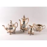 A VICTORIAN SILVER FOUR PIECE TEA AND COFFEE SET (4)