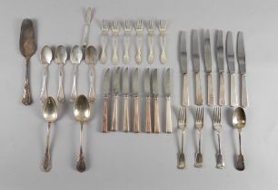 A GROUP OF FOREIGN AND PLATED FLATWARE (QTY)