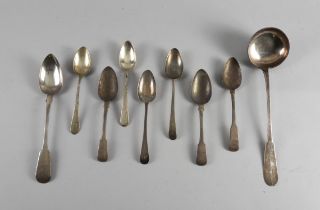 A GROUP OF SILVER AND FOREIGN FLATWARE