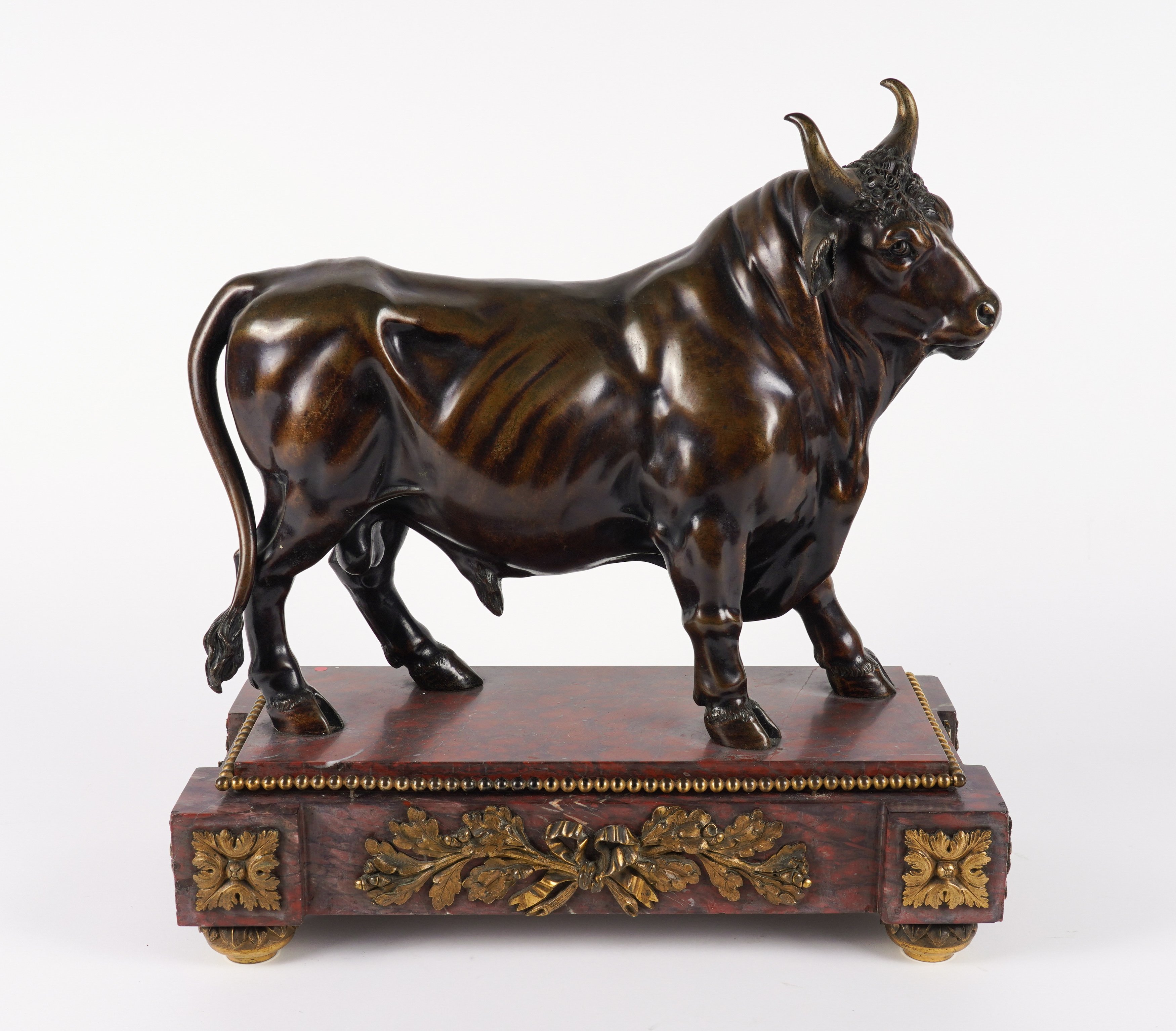 A FRENCH PATINATED BRONZE SCULPTURE OF A STANDING BULL - Image 3 of 11