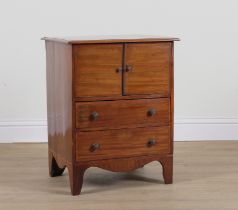 AN EARLY 19TH CENTURY INLAID MAHOGANY CONVERTED COMMODE