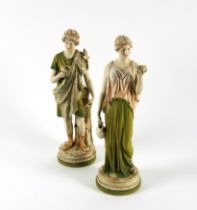 A PAIR OF ROYAL DUX CLASSICAL FIGURES (2)