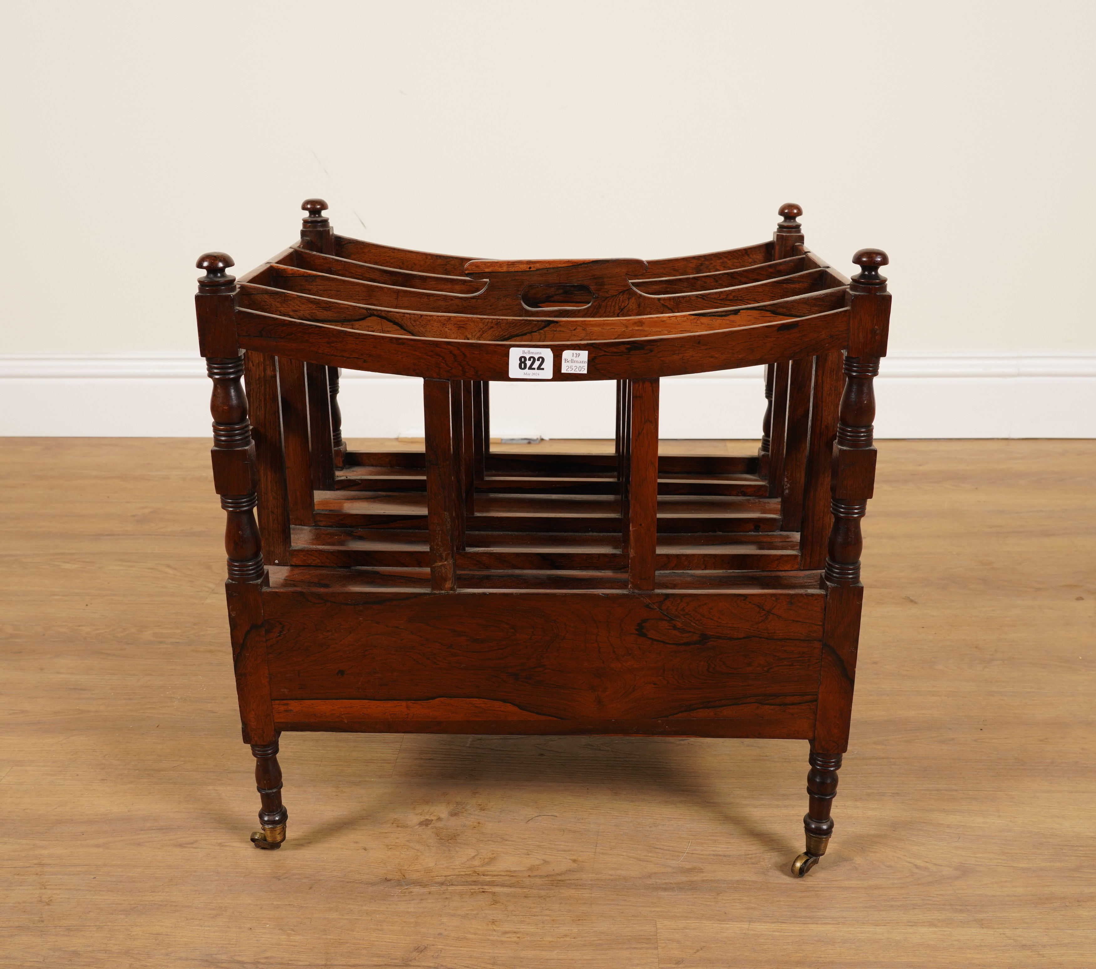 A REGENCY ROSEWOOD FOUR DIVISION CANTERBURY - Image 5 of 5
