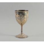 A VICTORIAN SILVER TROPHY CUP