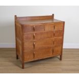 GORDON RUSSELL; A STOW OAK CHEST OF FIVE DRAWERS
