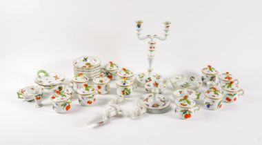 A GROUP OF HEREND `MARKET GARDEN' PATTERN PORCELAIN (42)