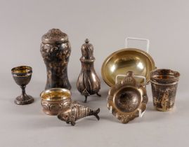 A GROUP OF DANISH, FOREIGN AND PLATED WARES (8)