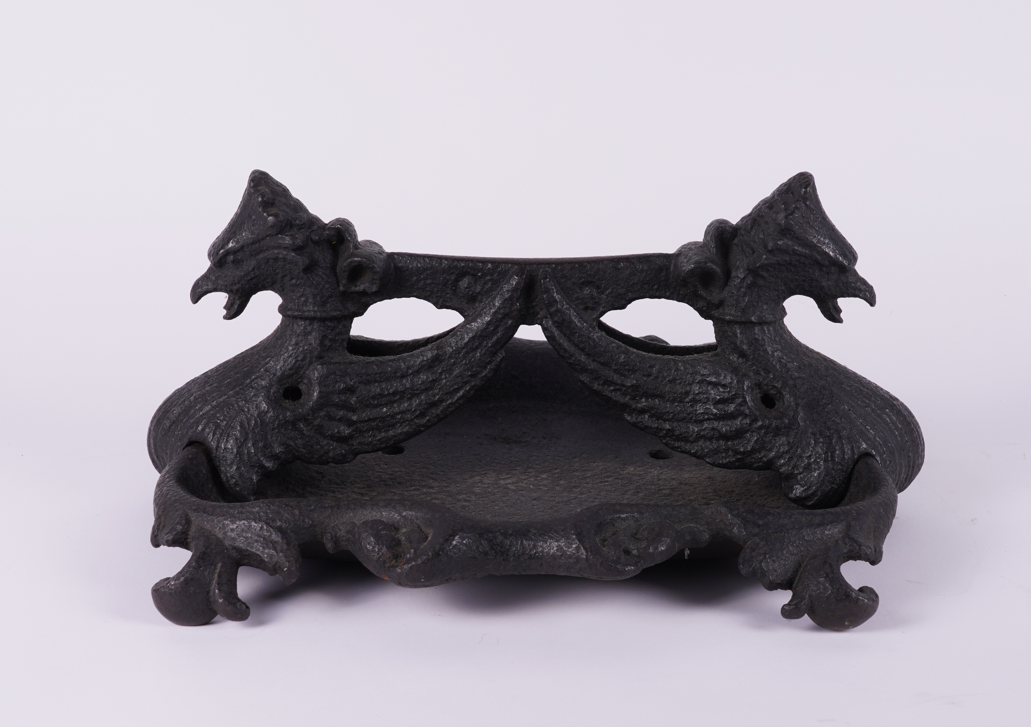 A LATE VICTORIAN CAST-IRON GRIFFIN BOOT SCRAPER - Image 2 of 2
