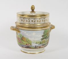 AN ENGLISH PORCELAIN ICE PAIL AND COVER (2)