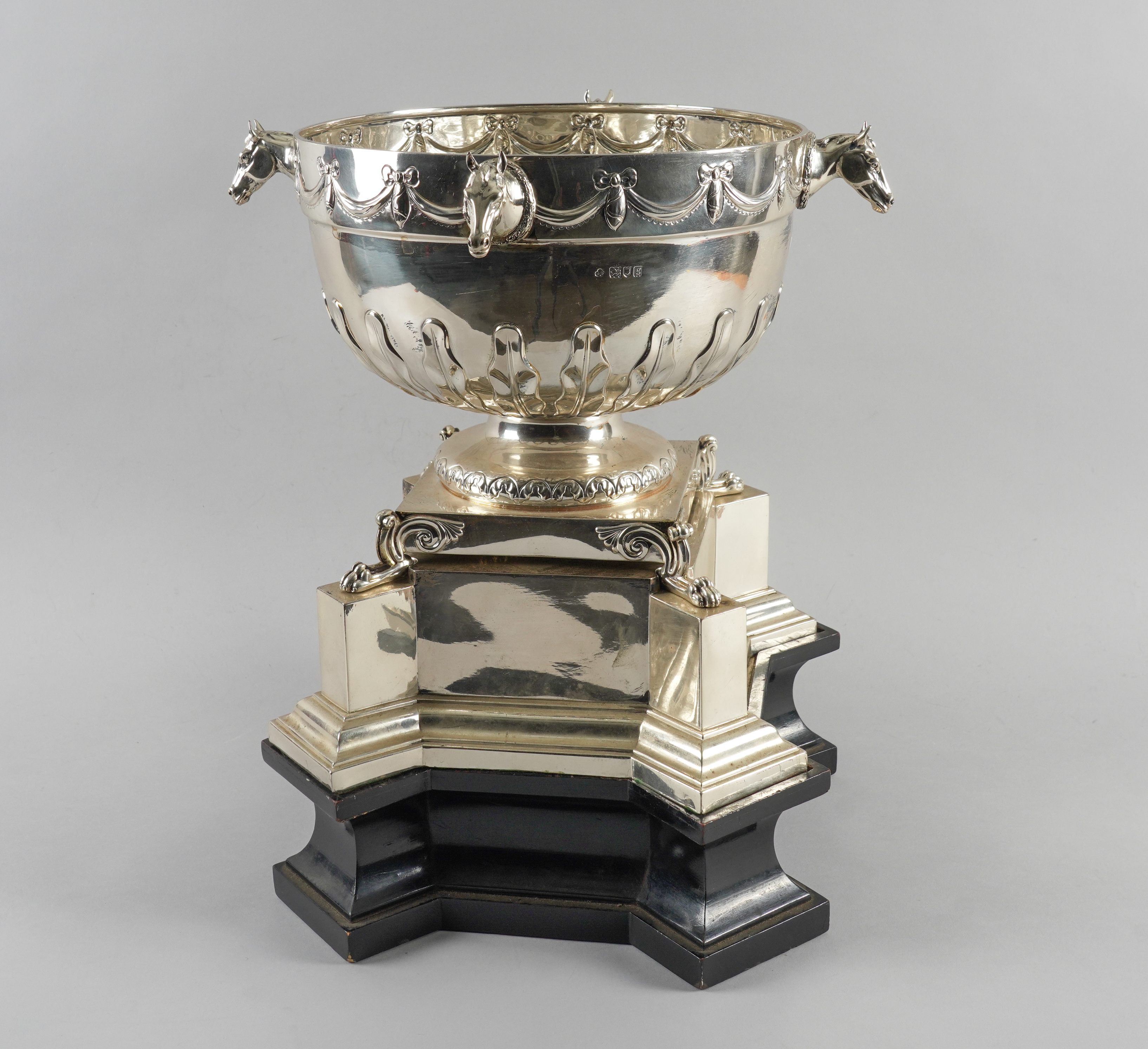 A SILVER HORSE RACING TROPHY BOWL - Image 3 of 3