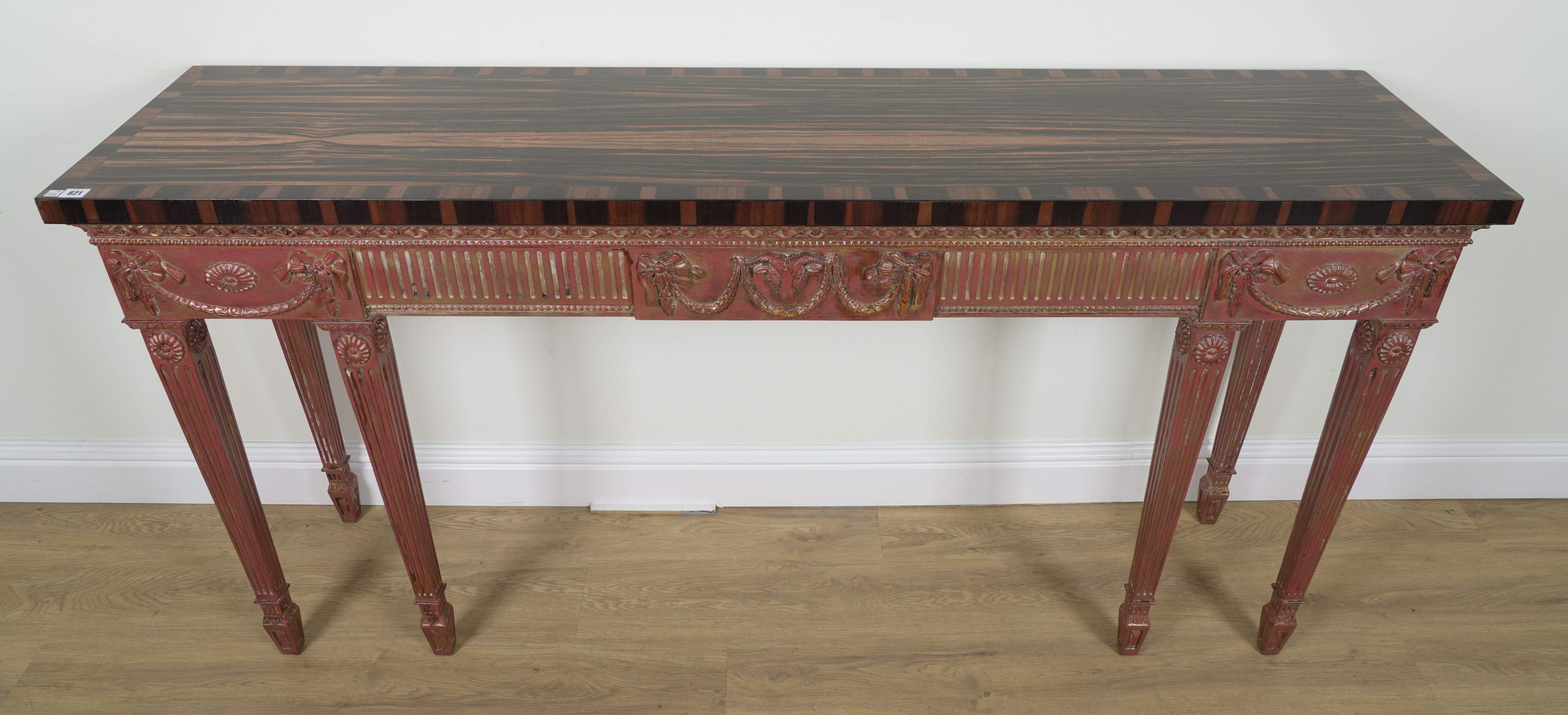 A GEORGE II STYLE MACASSAR TOP SERVING TABLE - Image 2 of 3