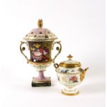 A GRAINGER'S WORCESTER TWO-HANDLED POT POURRI VASE AND COVER (4)