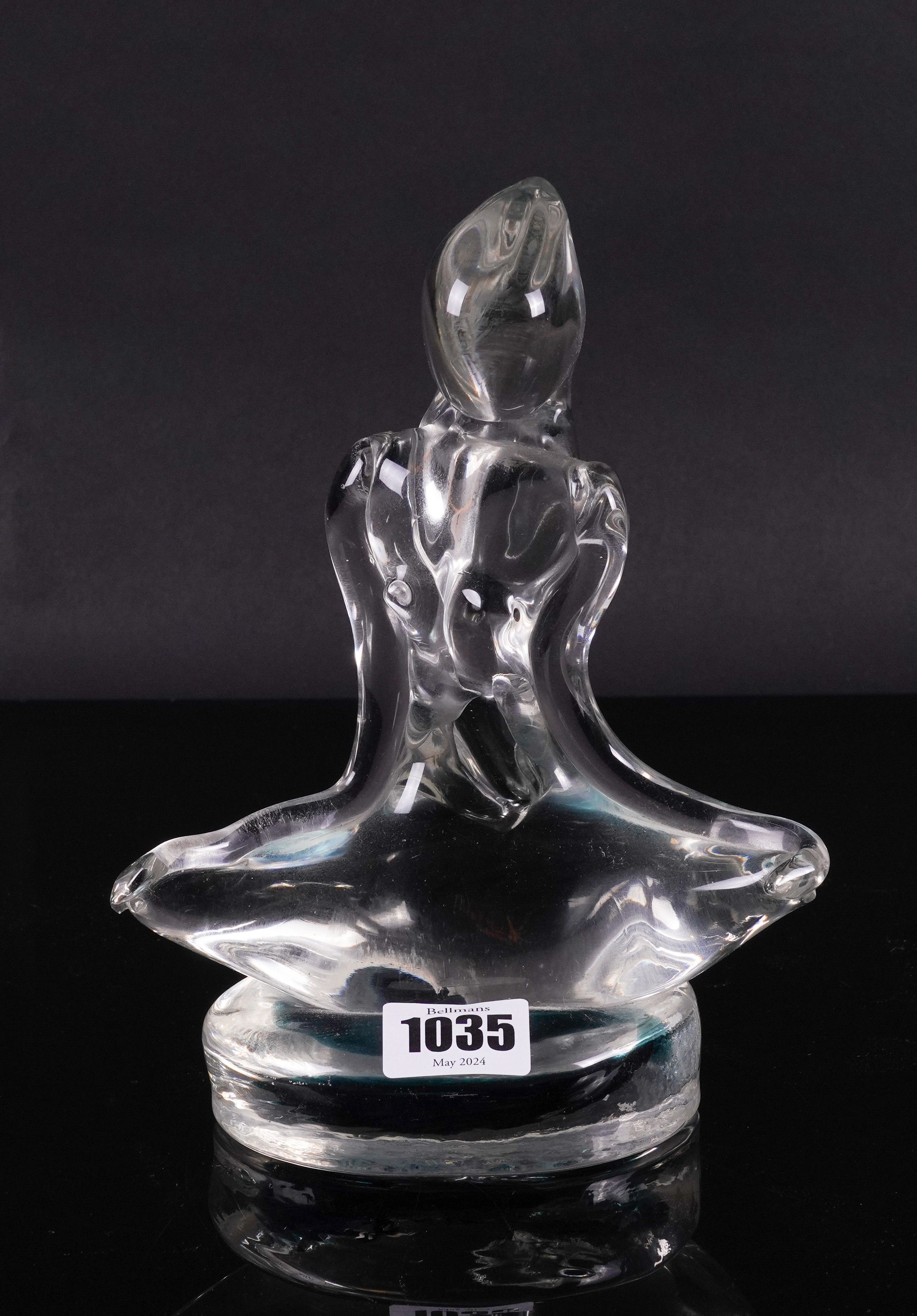 A MURANO GLASS ABSTRACT FEMALE SEATED NUDE BY ERMANNO NASON - Image 2 of 3