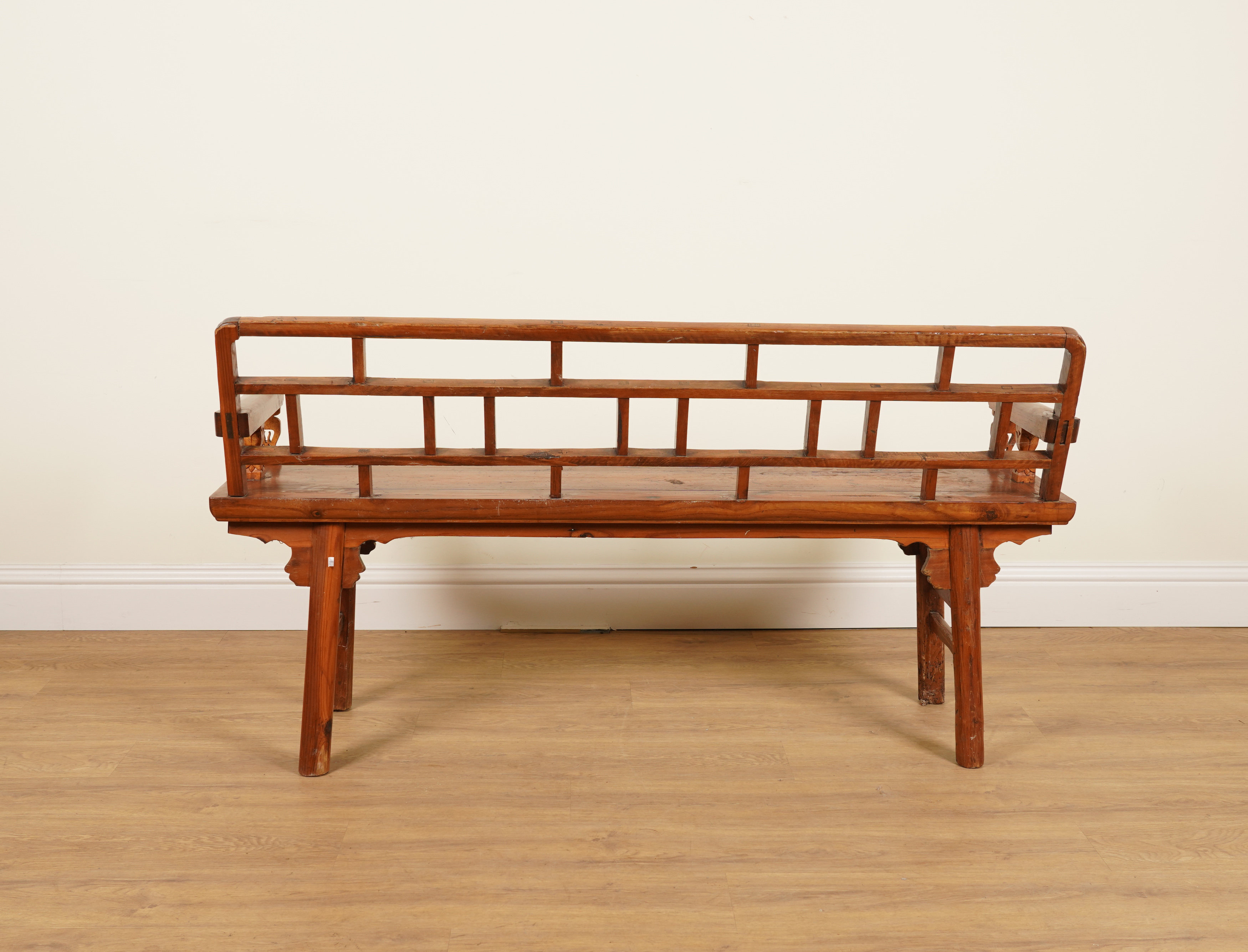 A CHINESE SOFTWOOD BENCH - Image 4 of 4