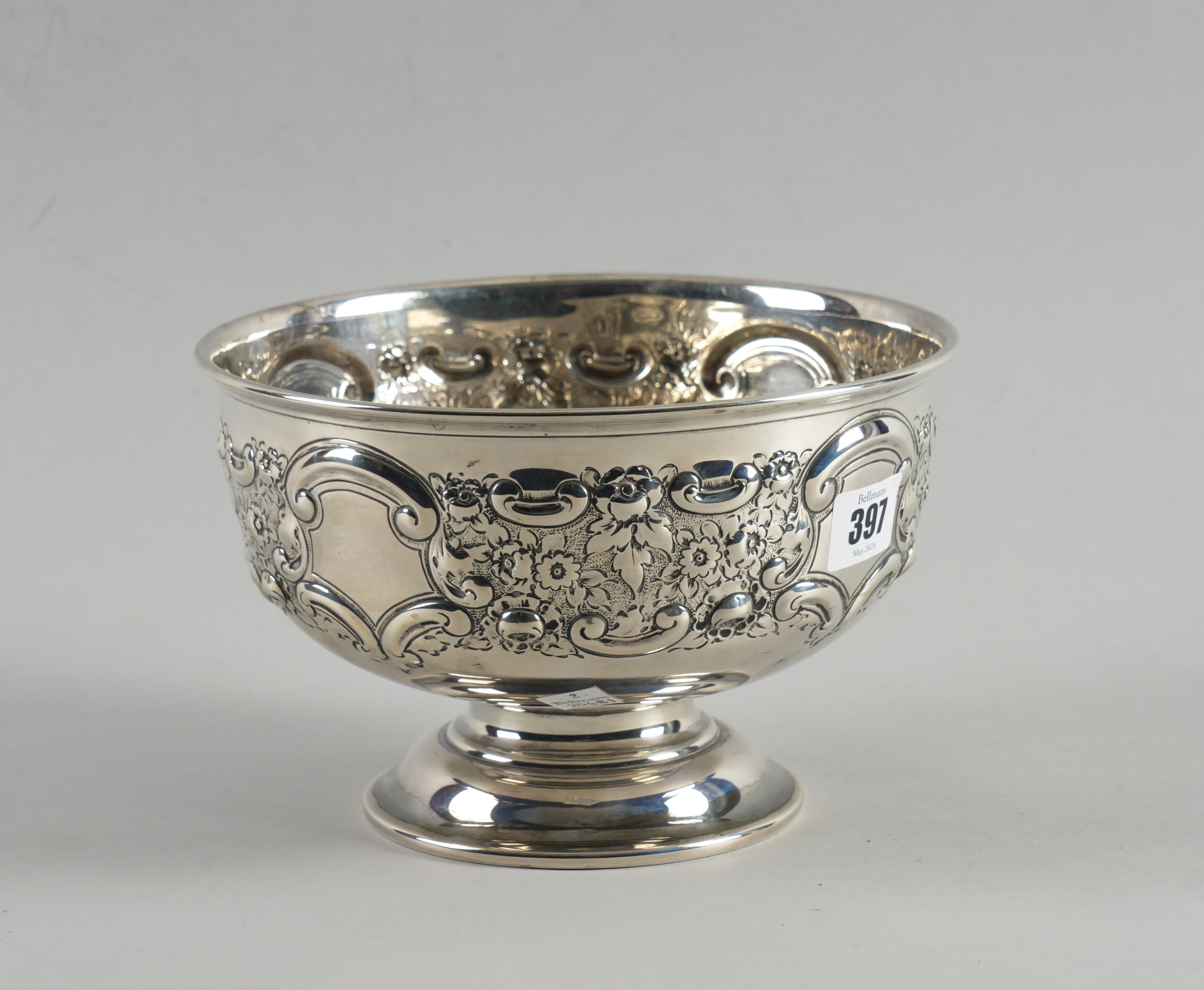 A SILVER ROSE BOWL - Image 2 of 3