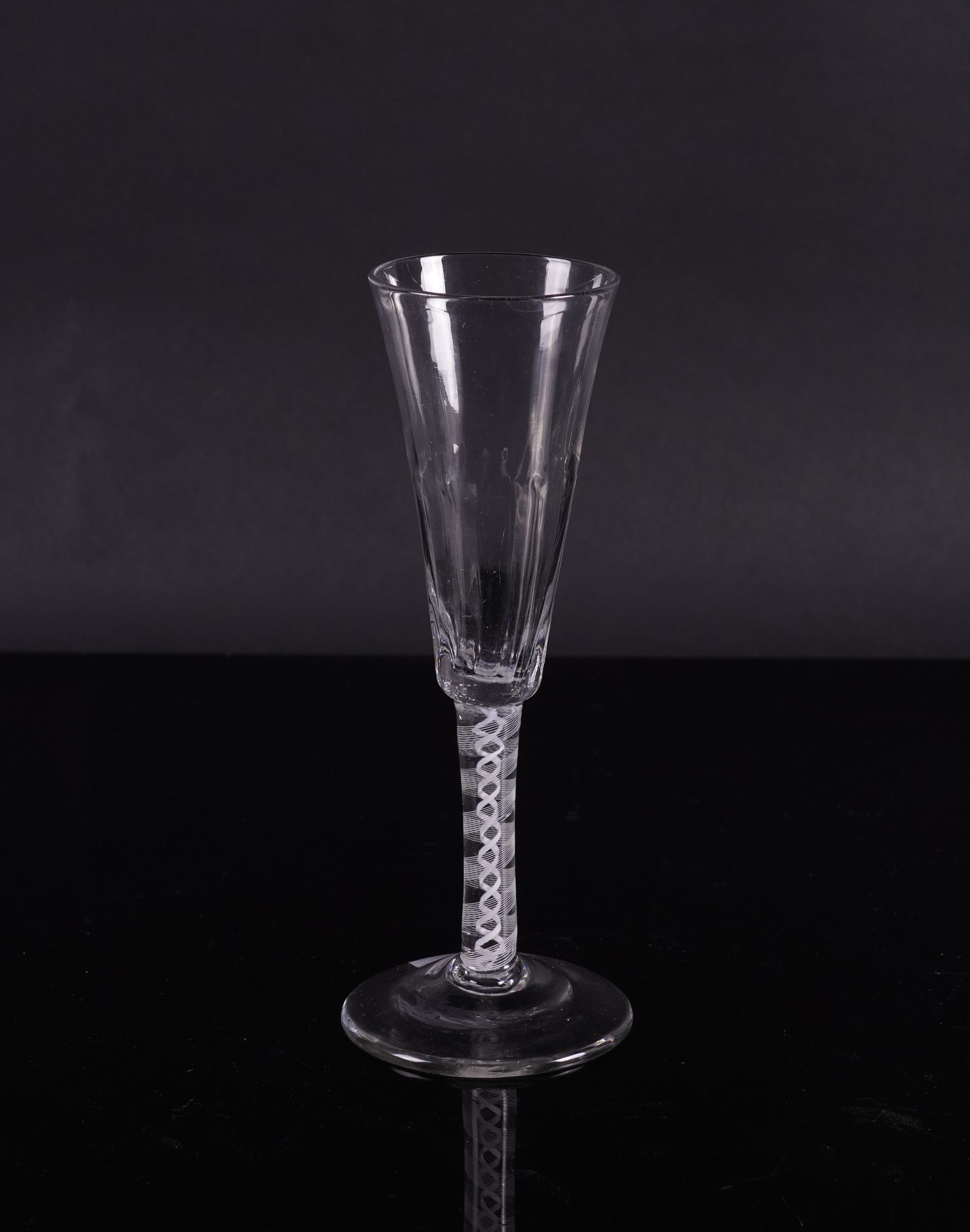 AN OPAQUE TWIST RATAFIA GLASS - Image 2 of 2