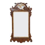 A GEORGE III MAHOGANY FRAMED PIER MIRROR