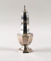 A SILVER SUGAR CASTER