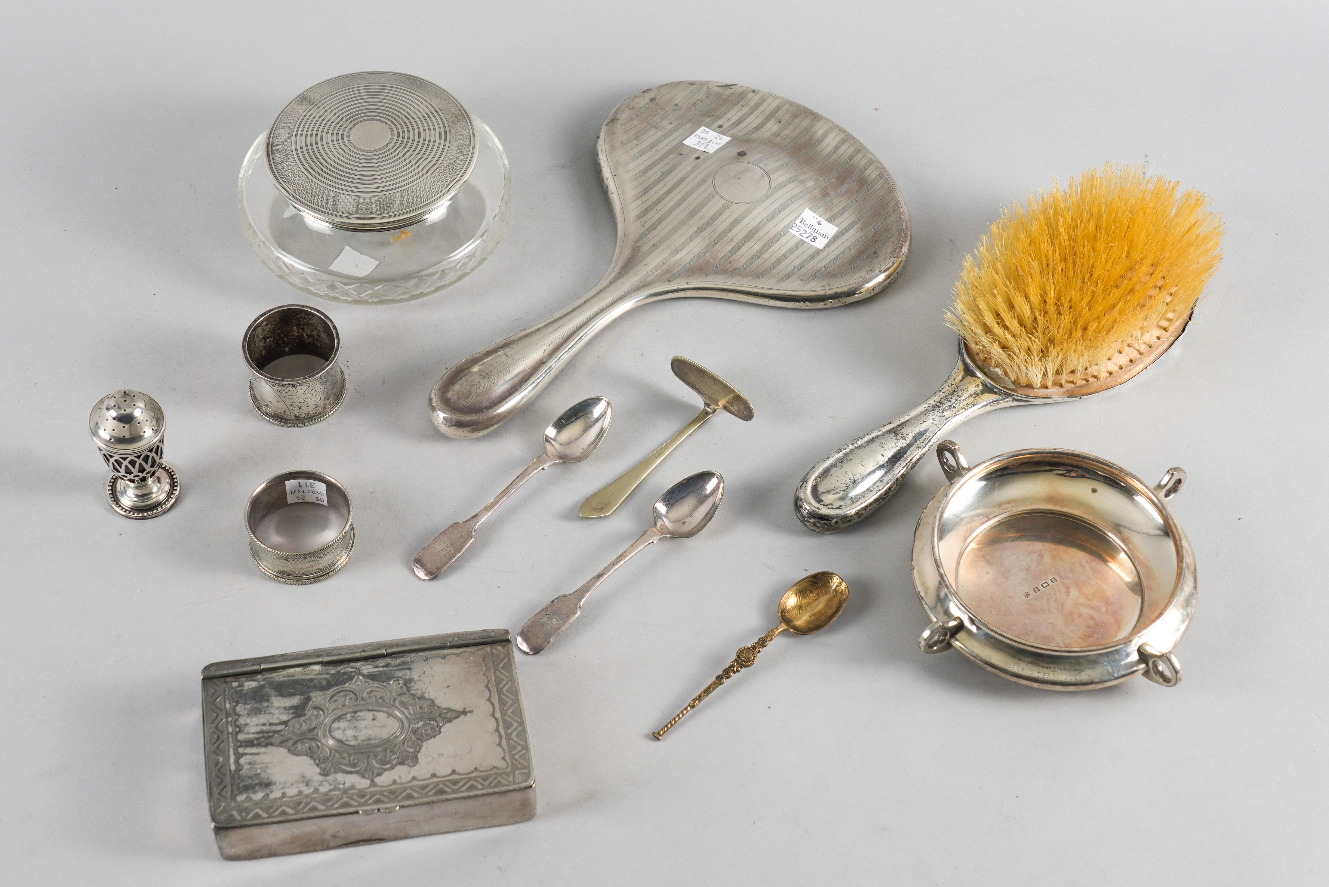 A GROUP OF SILVER AND PLATED WARES (12) - Image 2 of 2