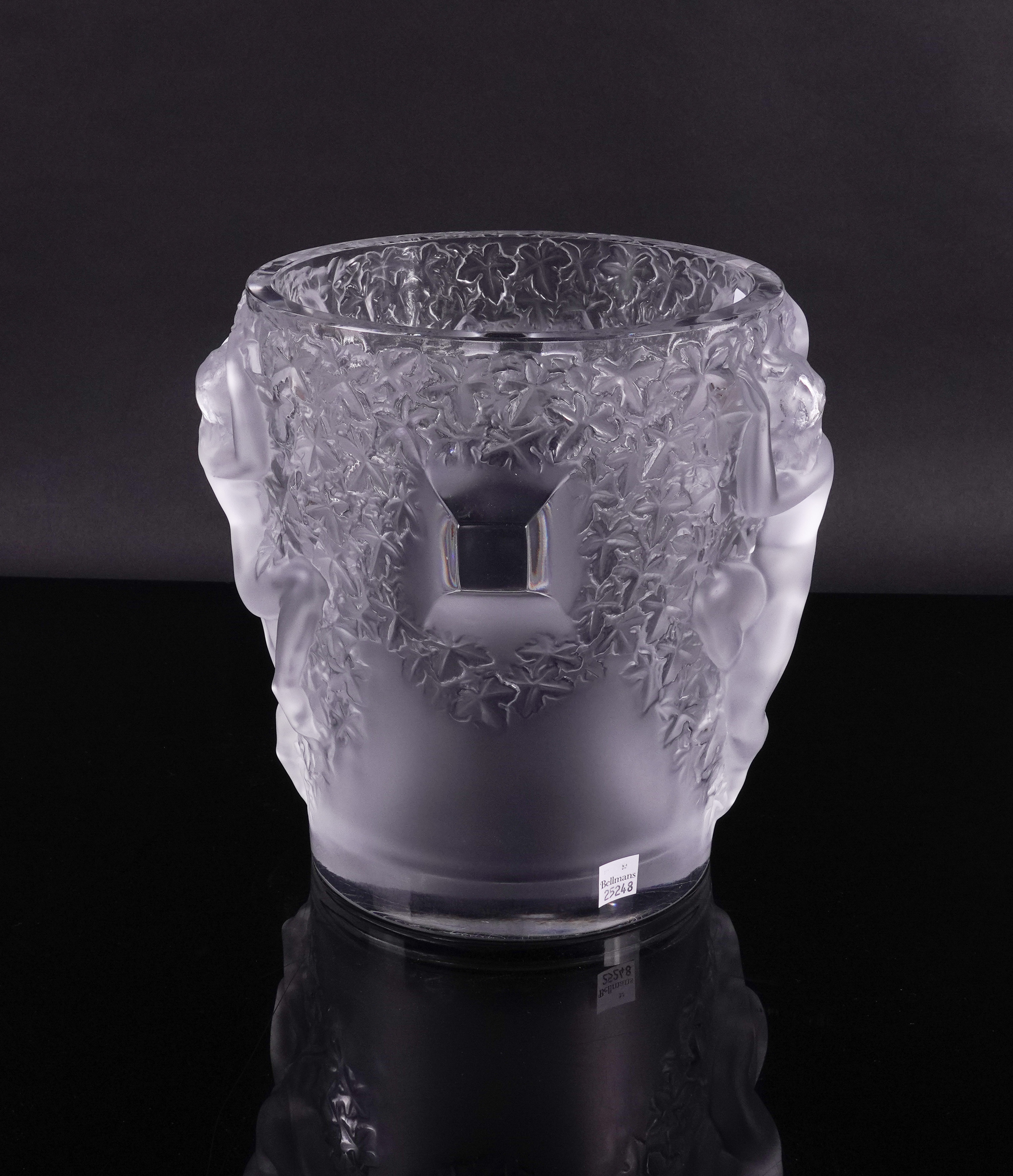 `GANYMEDE'. A LALIQUE FROSTED GLASS CHAMPAGNE BUCKET - Image 3 of 4