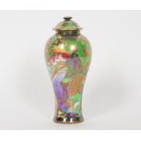 A WEDGWOOD FAIRYLAND LUSTRE VASE AND COVER (2)