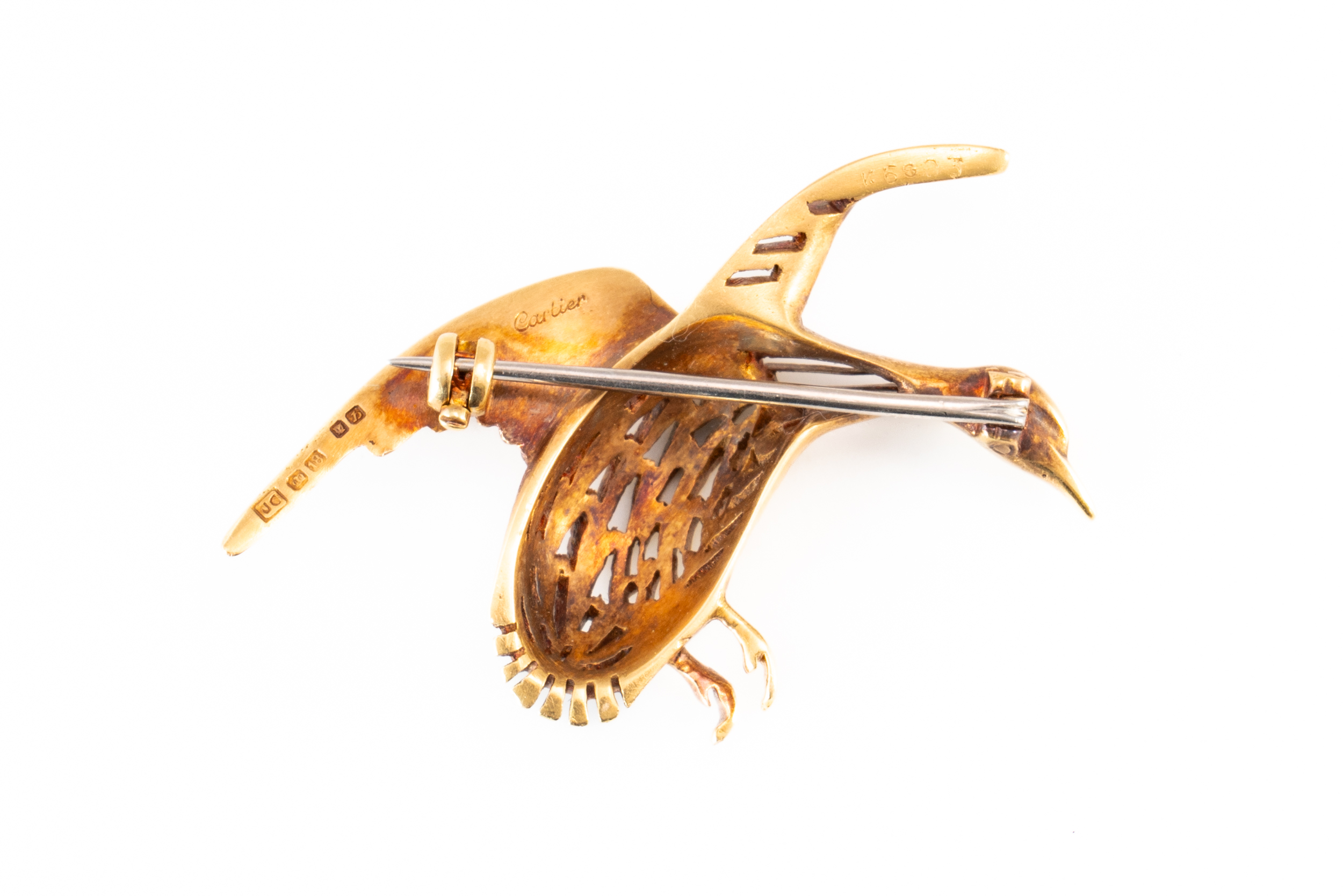 A CARTIER 18CT GOLD DUCK BROOCH - Image 2 of 2