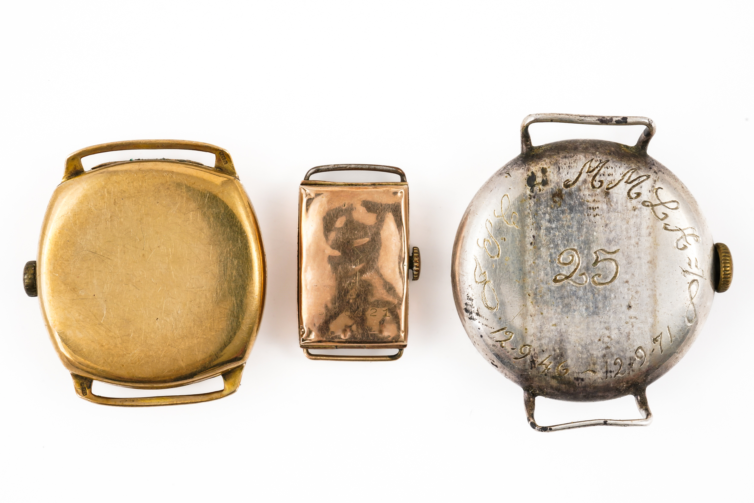 TWO GOLD CASED WATCHES AND AN OMEGA (3) - Image 2 of 2