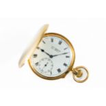 A CHARLES FRODSHAM 18CT GOLD, KEYLESS WIND HUNTING CASED GENTLEMAN'S POCKET WATCH