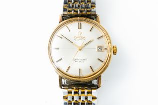 AN OMEGA SEAMASTER DE VILLE AUTOMATIC GILT METAL FRONTED AND STEEL BACKED GENTLEMAN'S WRISTWATCH