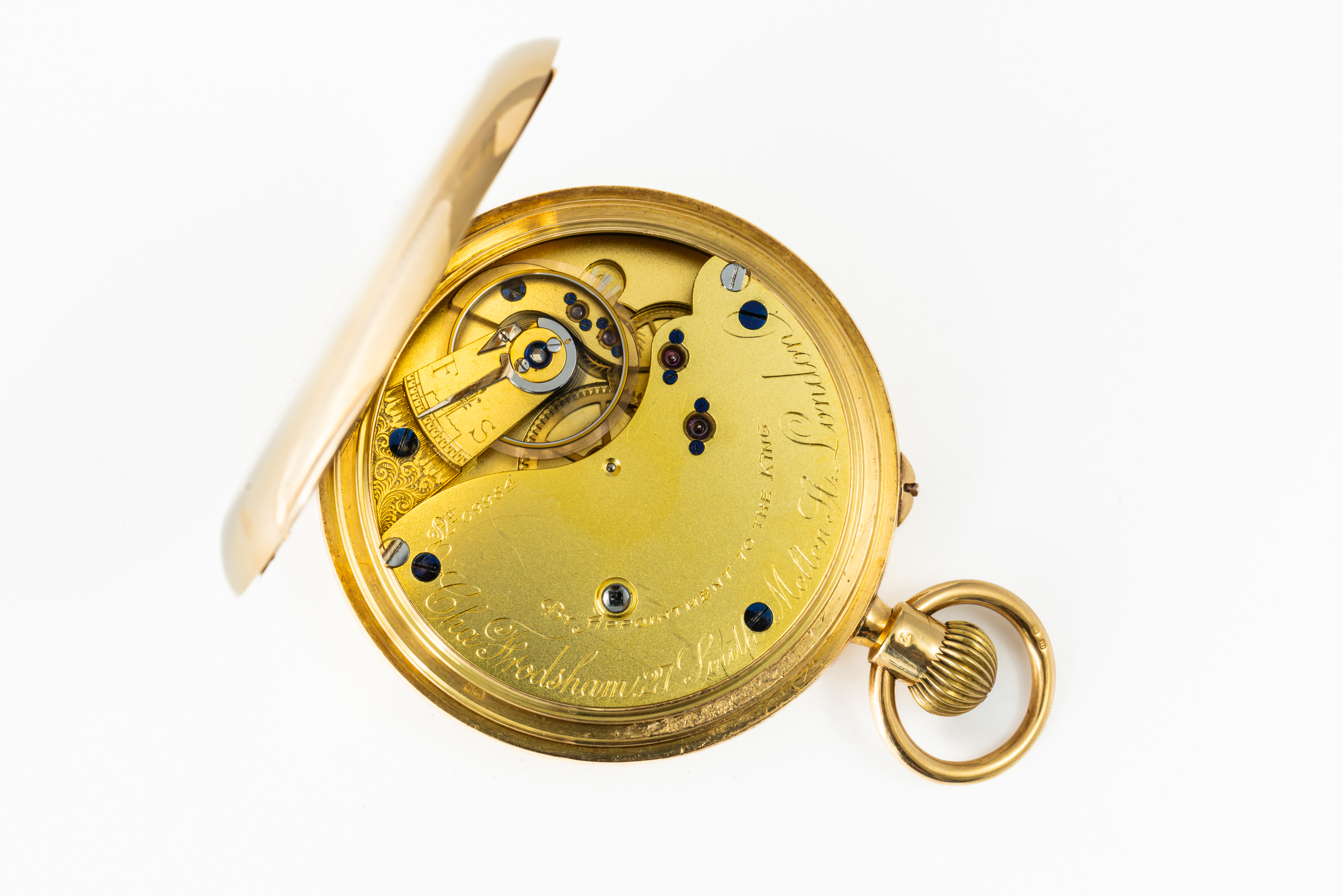 A CHARLES FRODSHAM 18CT GOLD, KEYLESS WIND HUNTING CASED GENTLEMAN'S POCKET WATCH - Image 4 of 4