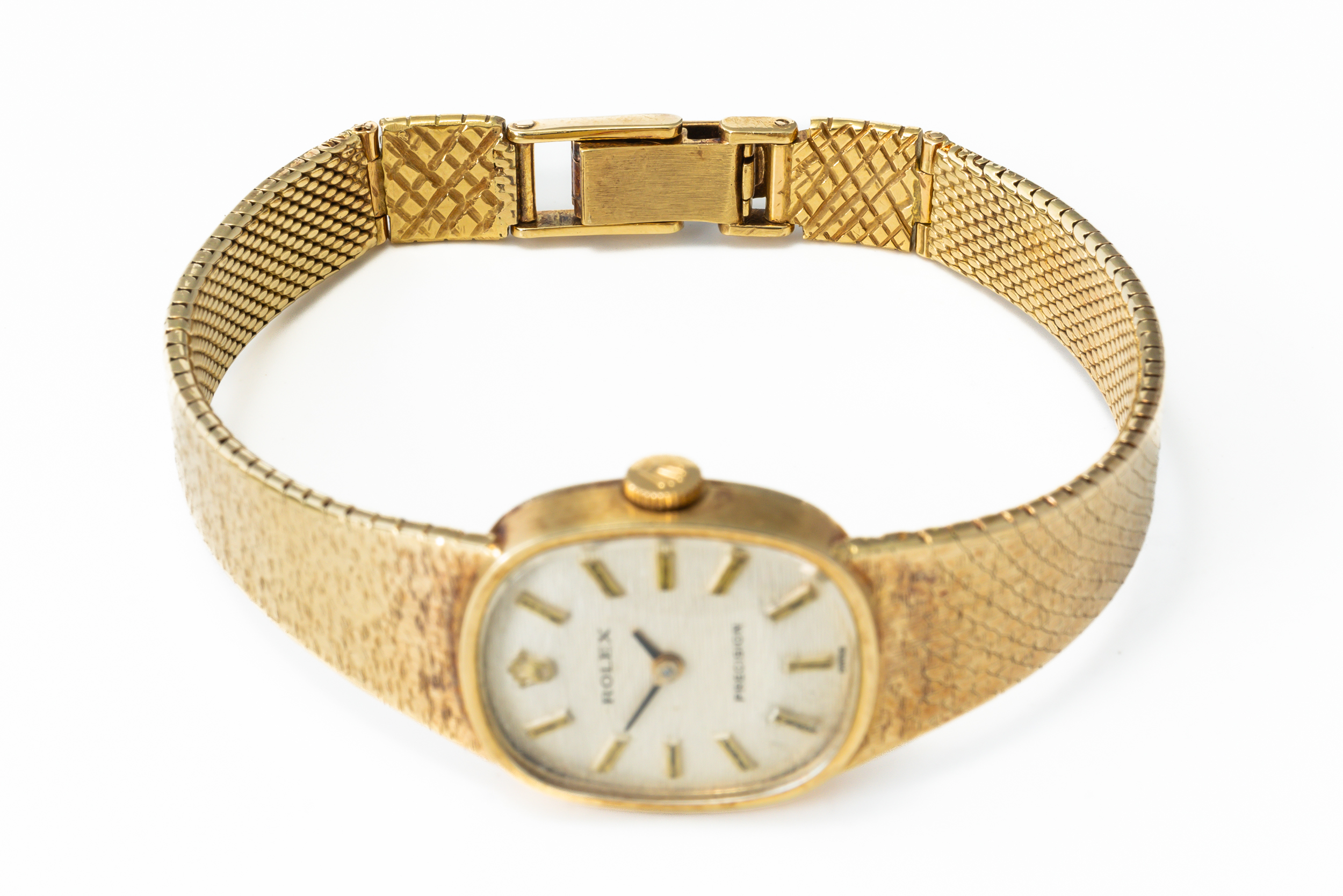 A ROLEX PRECISION 14CT GOLD LADY'S BRACELET WRISTWATCH - Image 5 of 7