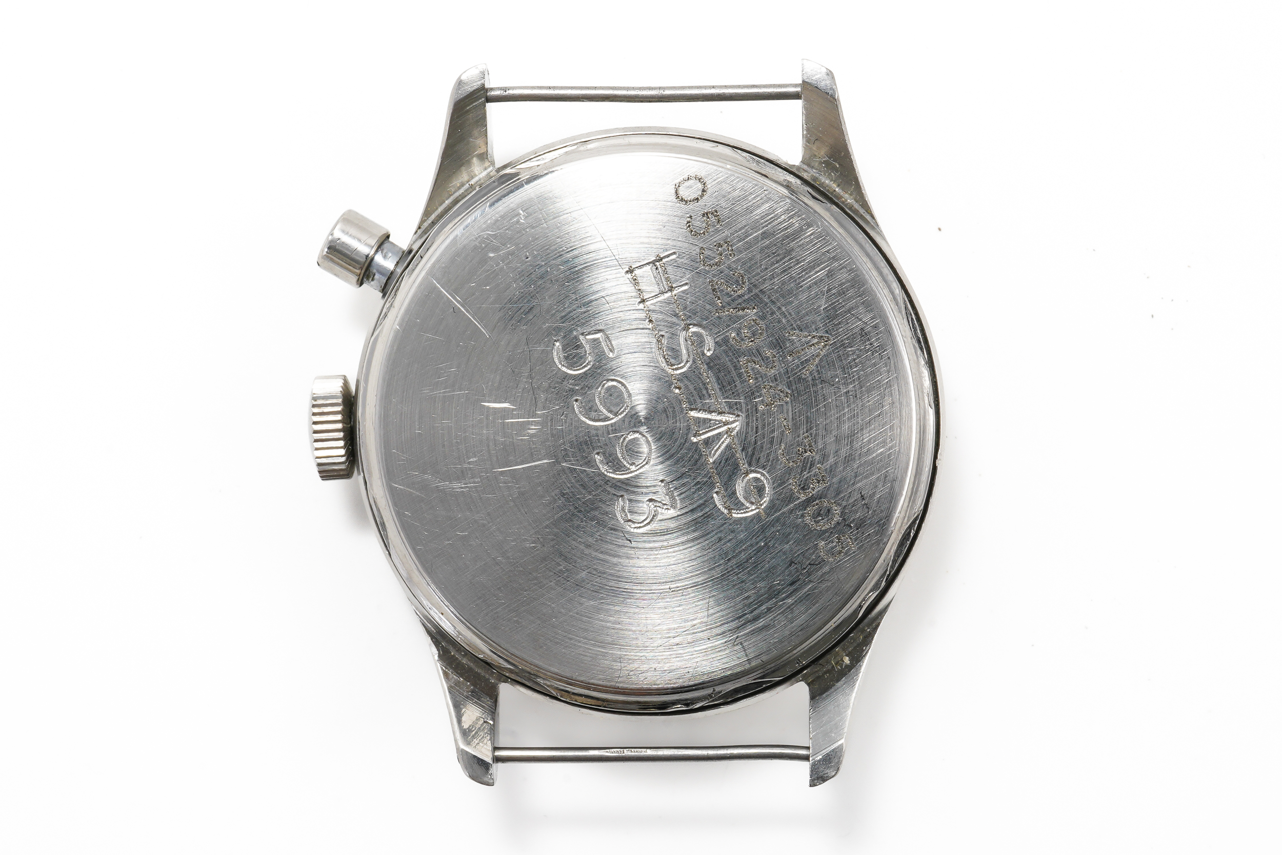 A STEEL CASED LEMANIA MILITARY CHRONOGRAPH WRISTWATCH - Image 6 of 6