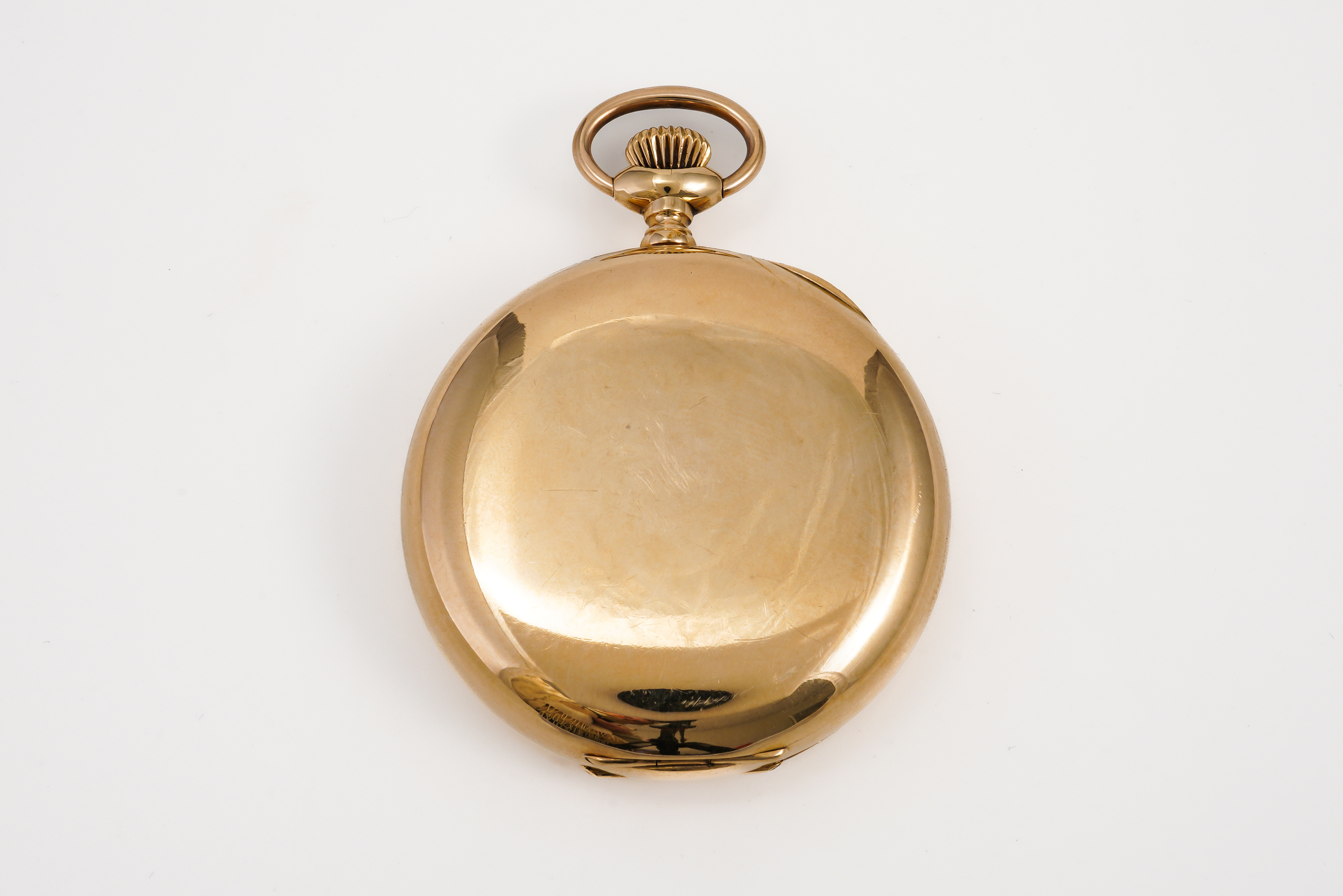 AN ELGIN GOLD CASED KEYLESS WIND HUNTING CASED POCKET WATCH - Image 3 of 5