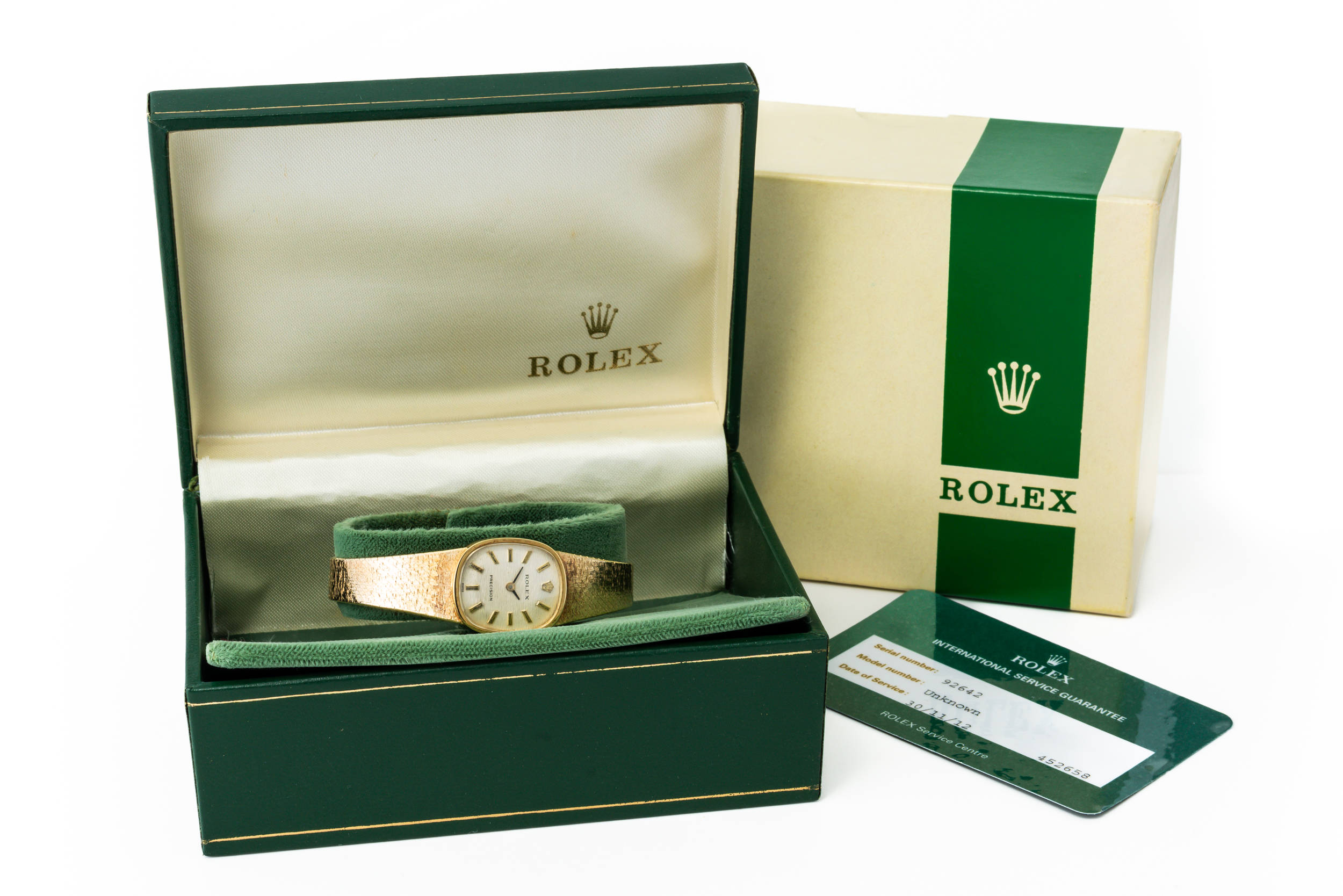 A ROLEX PRECISION 14CT GOLD LADY'S BRACELET WRISTWATCH - Image 7 of 7