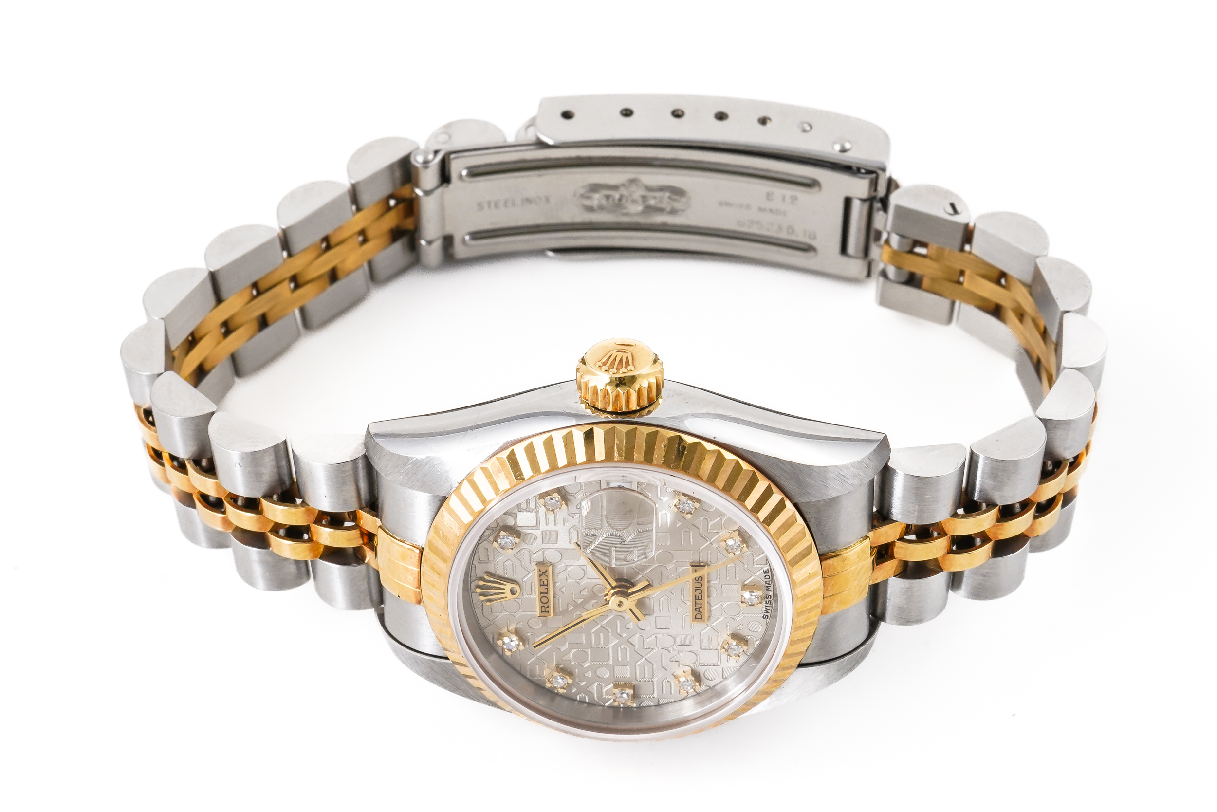 A LADY'S STEEL AND GOLD DATEJUST ROLEX WRISTWATCH - Image 2 of 6